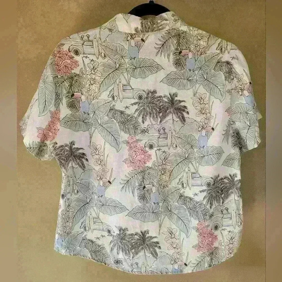 C&C California | Linen Button Down  Hawaiian Shirt, Size XS - Picture 2 of 5